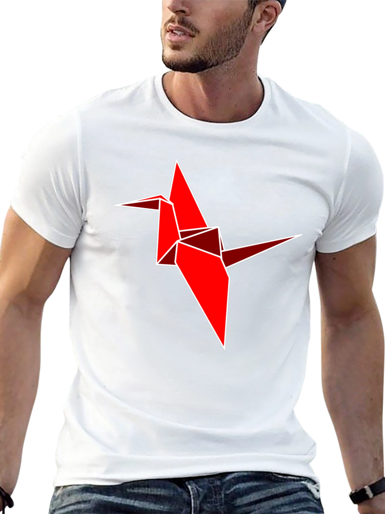 Origami Crane Graphic Tee - Unique Design