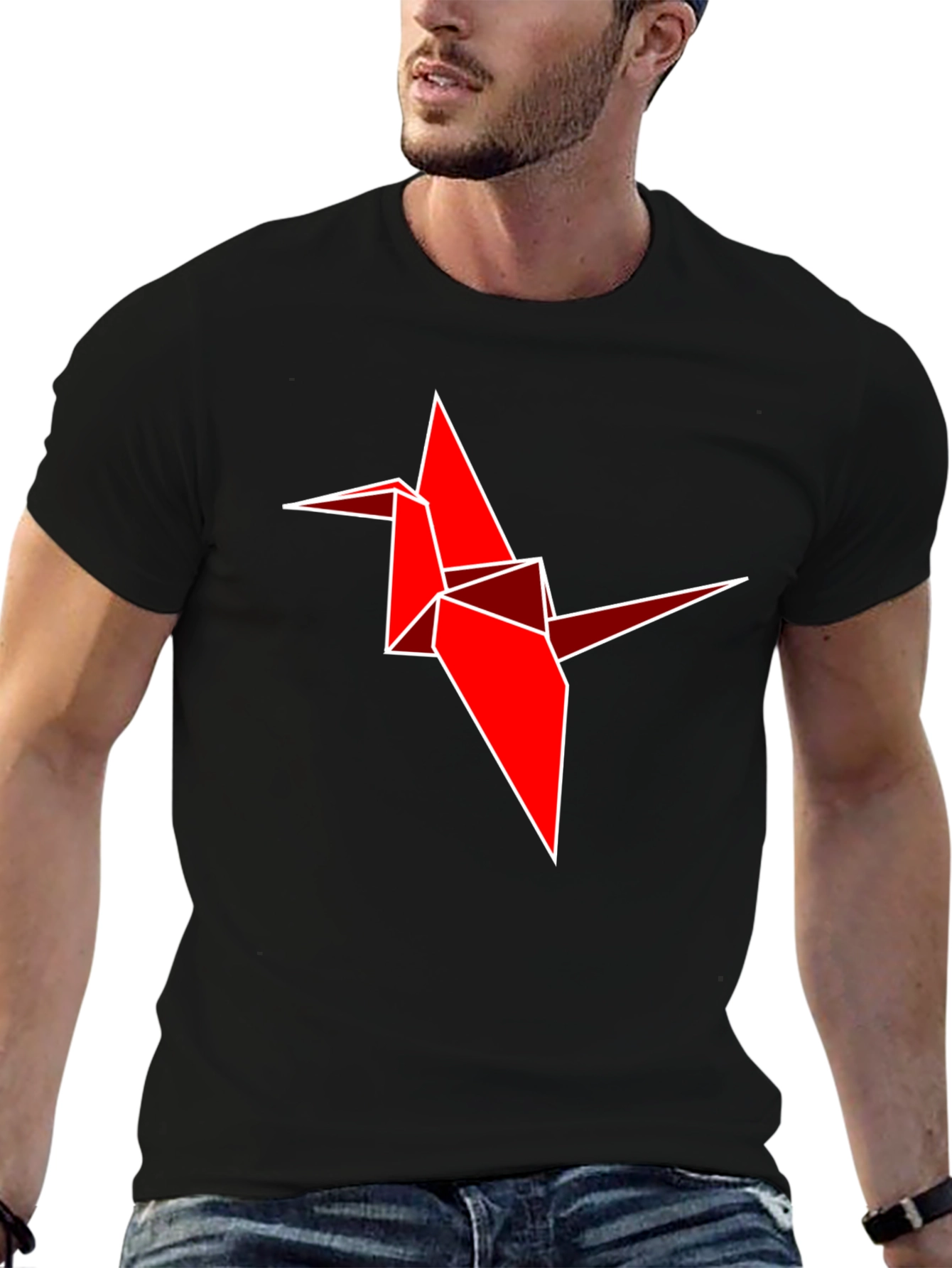 Origami Crane Graphic Tee - Unique Design
