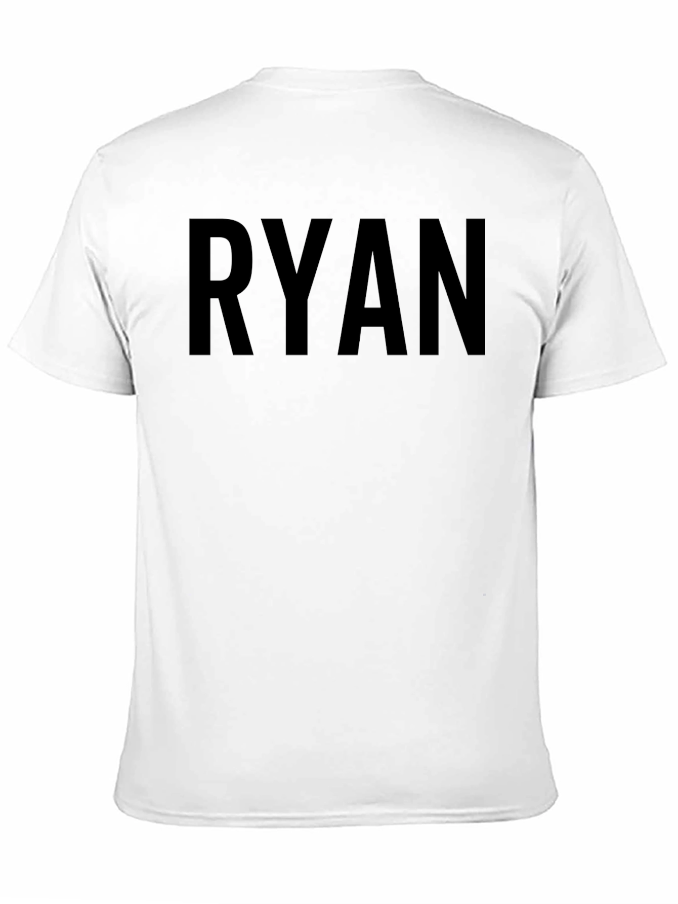 RYAN Text Tee - Classic Black Cotton Blend T-Shirt
