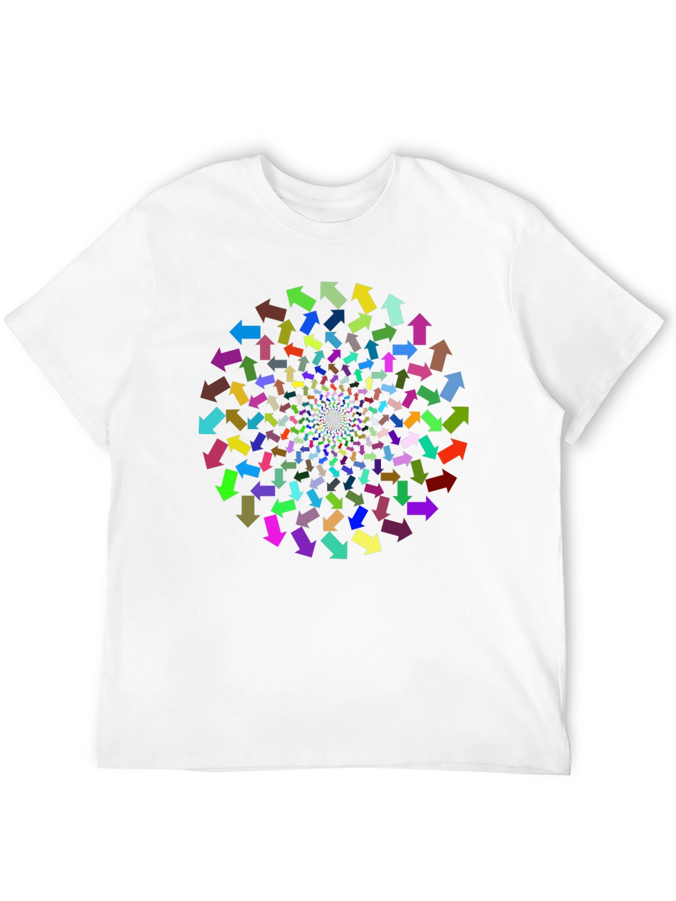 Abstract Arrow Vortex Graphic Print T-Shirt