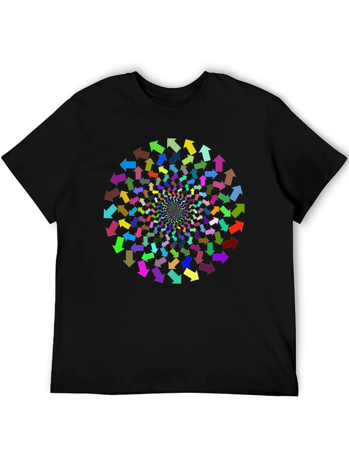 Abstract Arrow Vortex Graphic Print T-Shirt