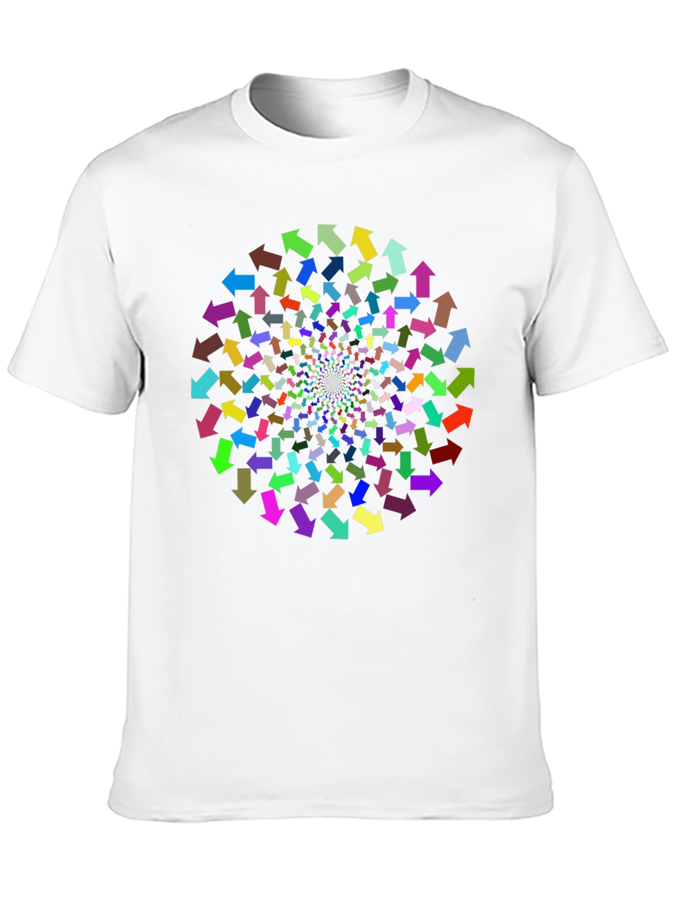 Abstract Arrow Vortex Graphic Print T-Shirt