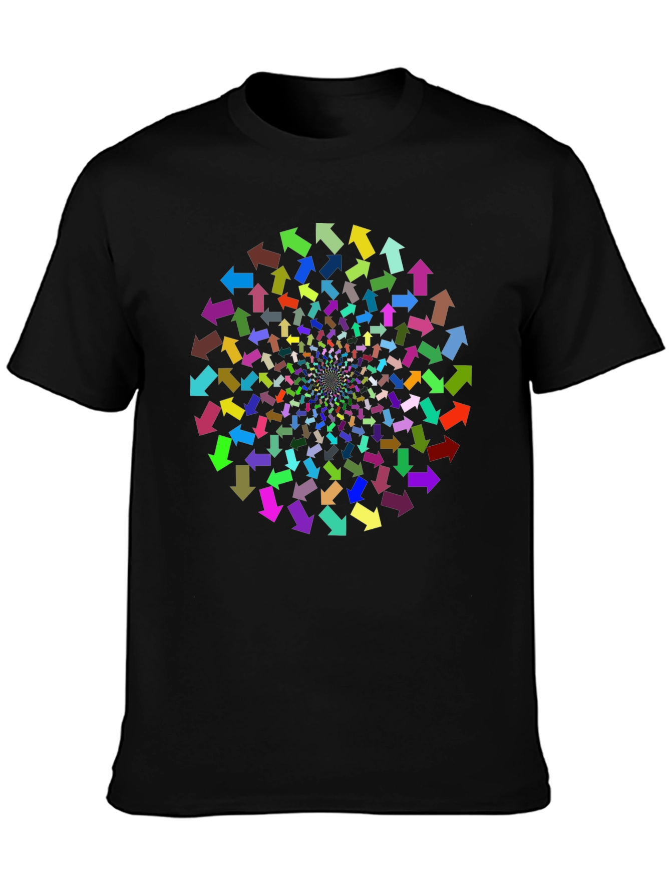 Abstract Arrow Vortex Graphic Print T-Shirt