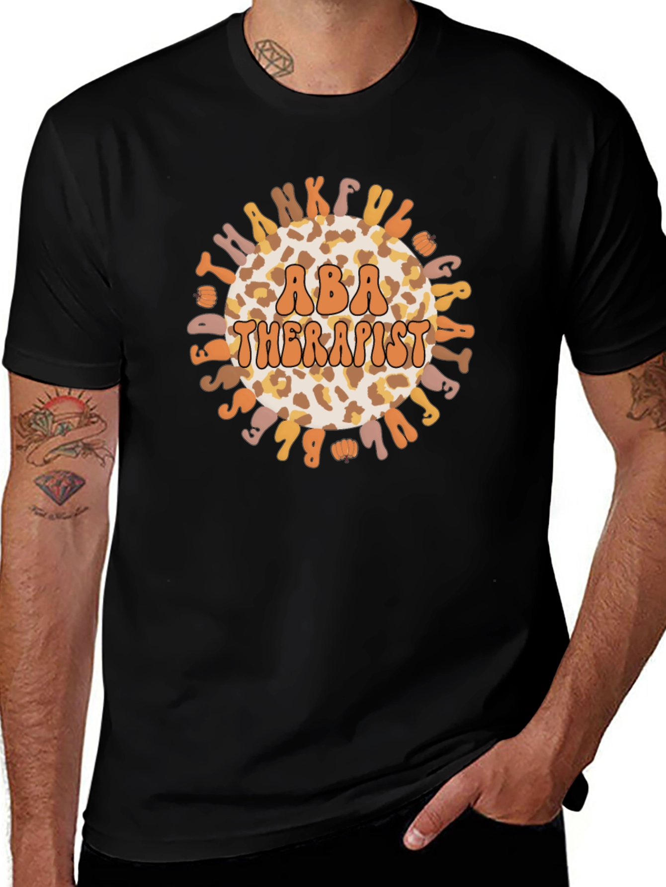 ABA Therapist T-Shirt Thankful Great