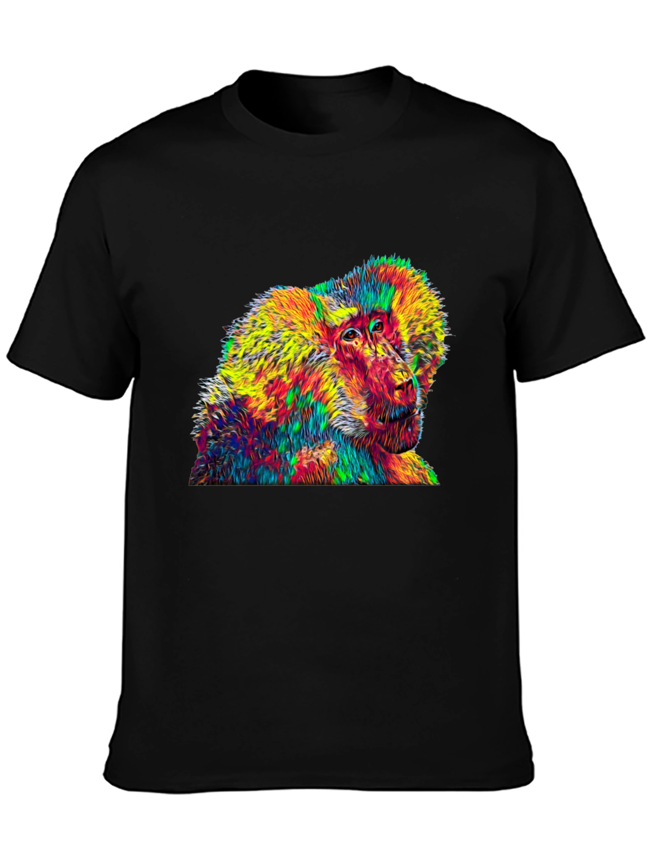 Vibrant Baboon Graphic Tee - Bold Statement Style