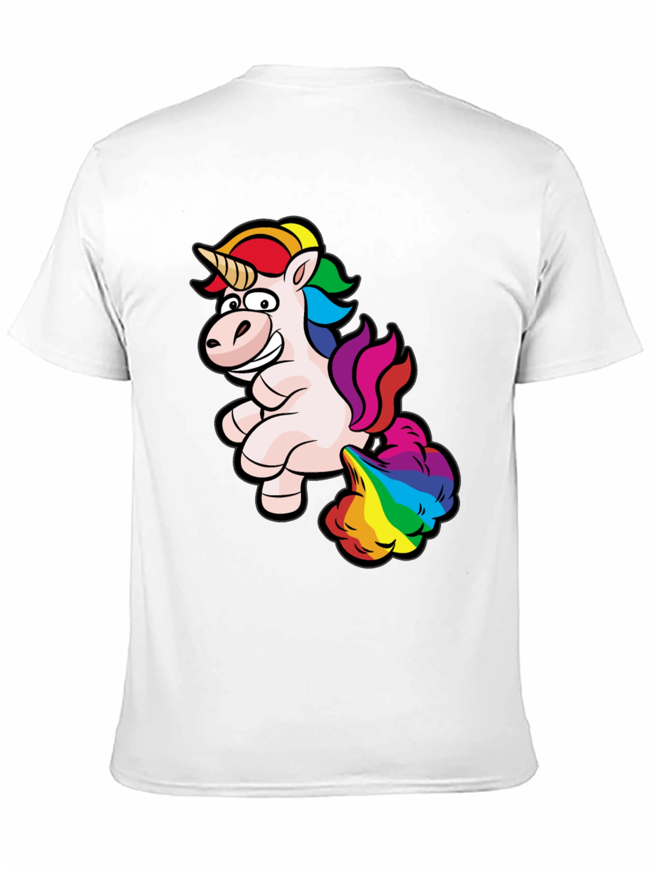 Rainbow Unicorn Farting Humor Tee