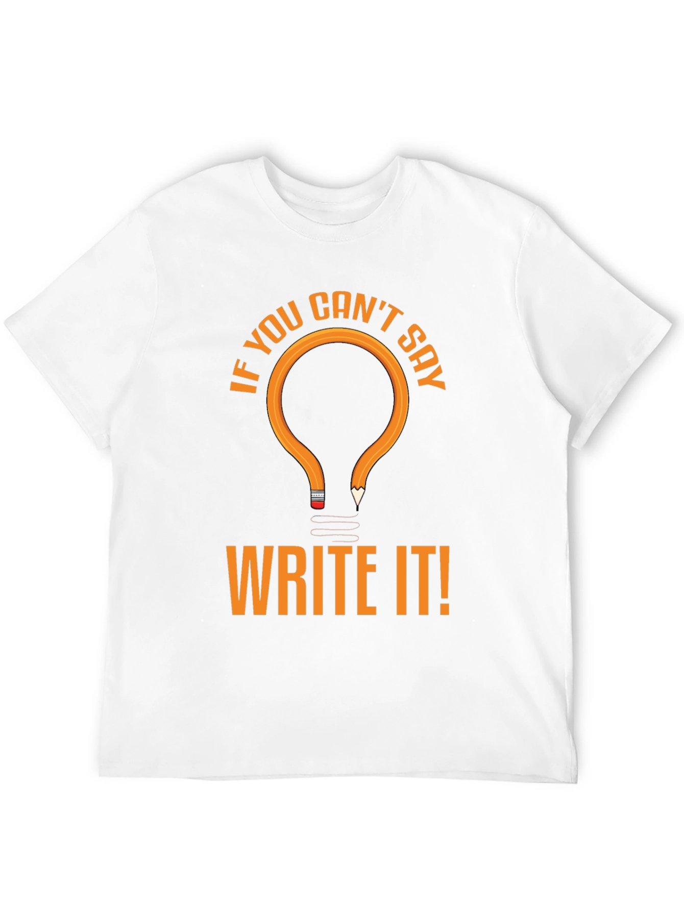 Write It! Novelty Graphic Tee - Black Cotton T-Shirt