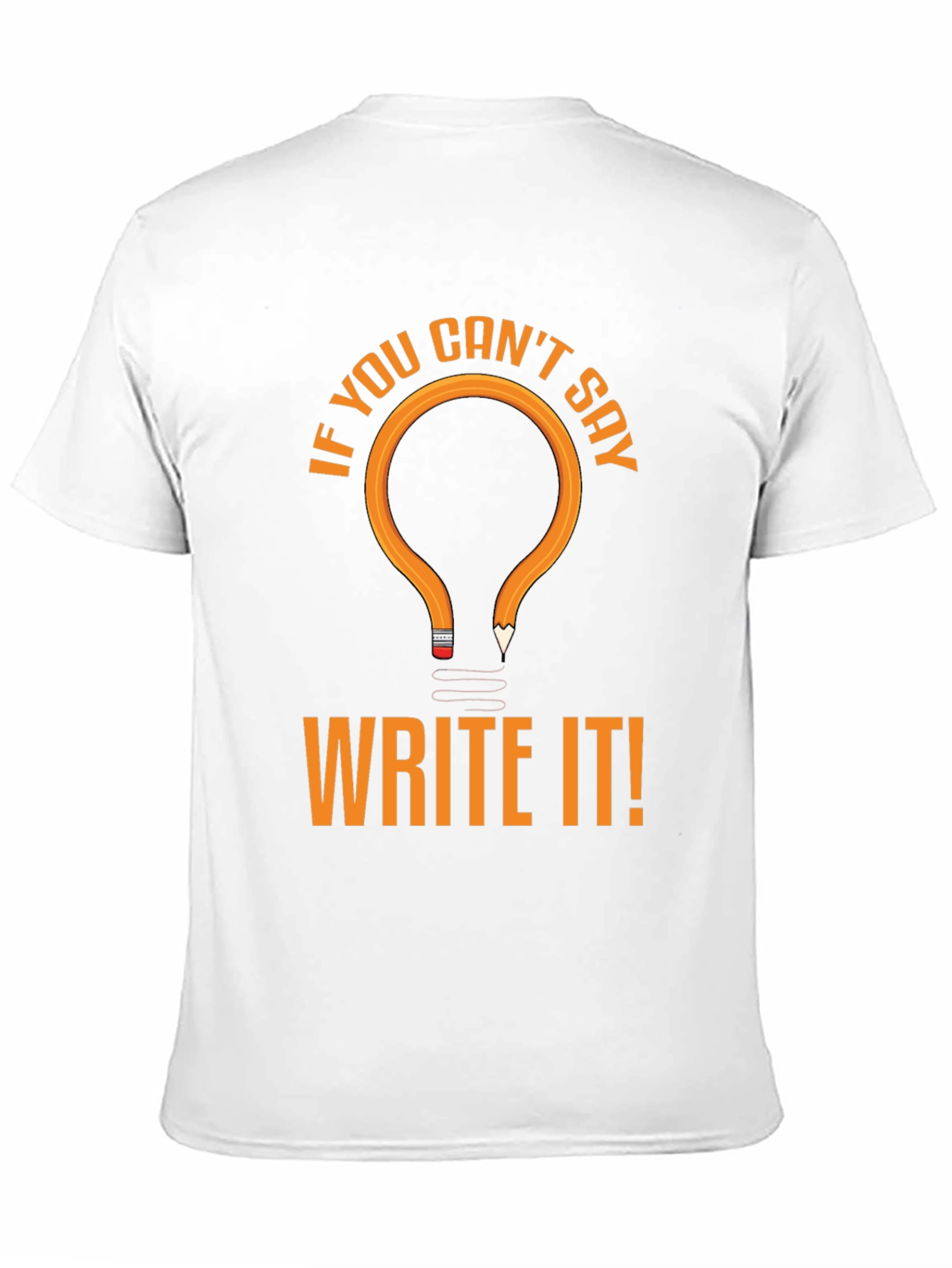 Write It! Novelty Graphic Tee - Black Cotton T-Shirt