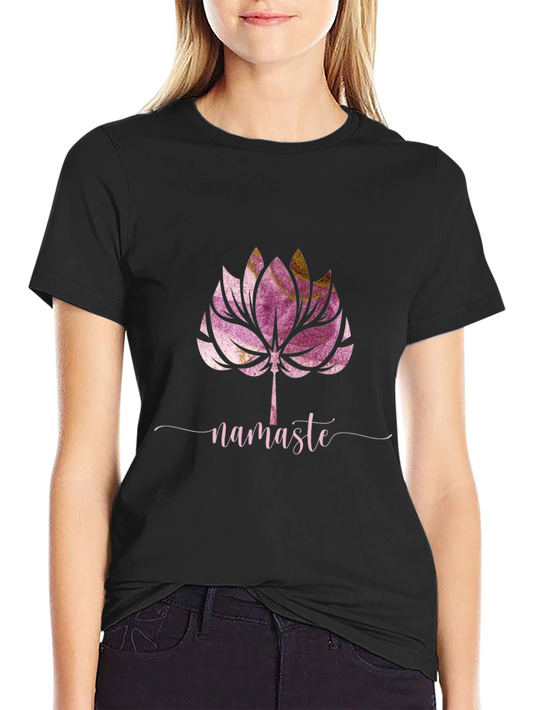 Namaste Lotus Graphic Tee - Yoga Inspired Design