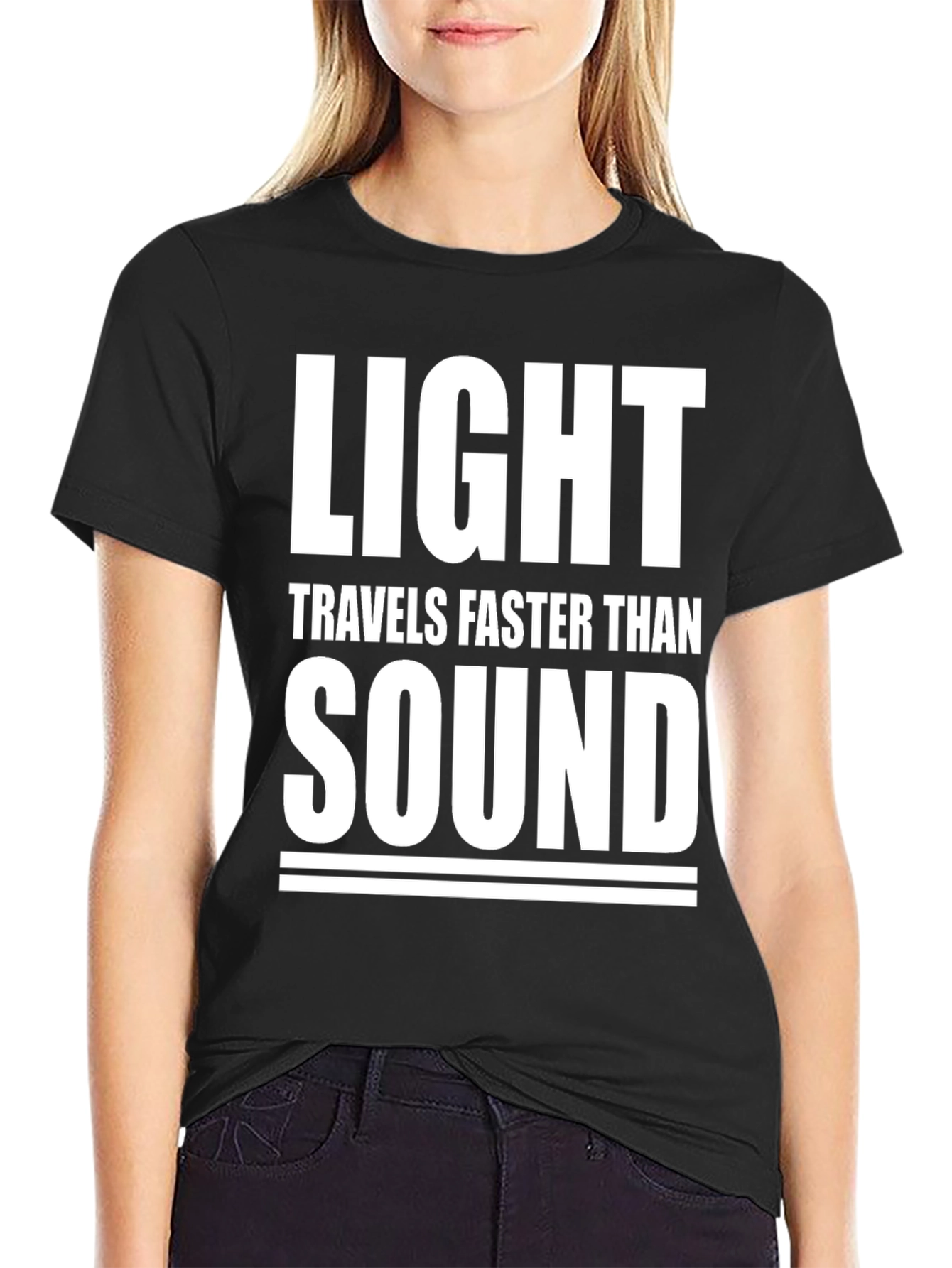 Light Travels Faster Than Sound Mens T-Shirt
