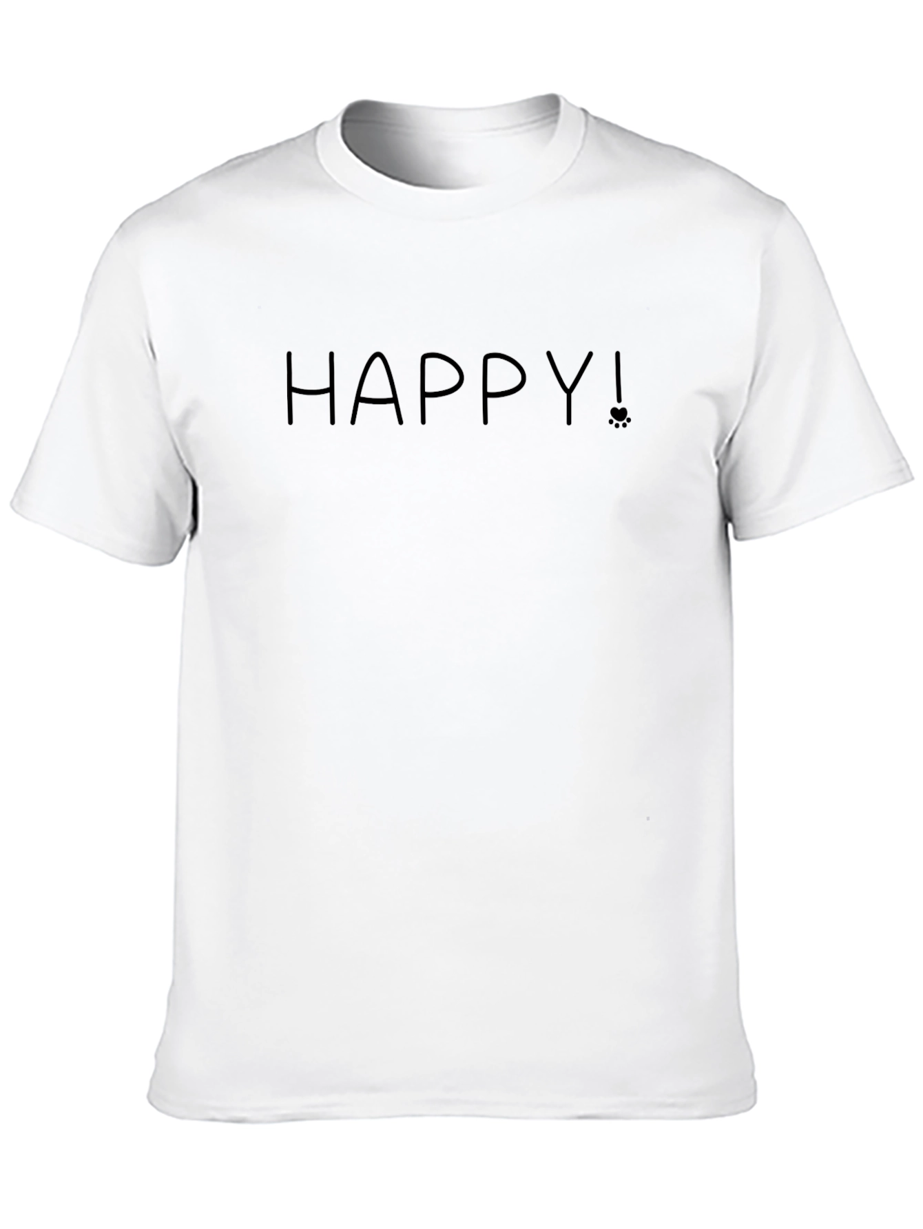 Happy! Black T-Shirt - Casual Wear