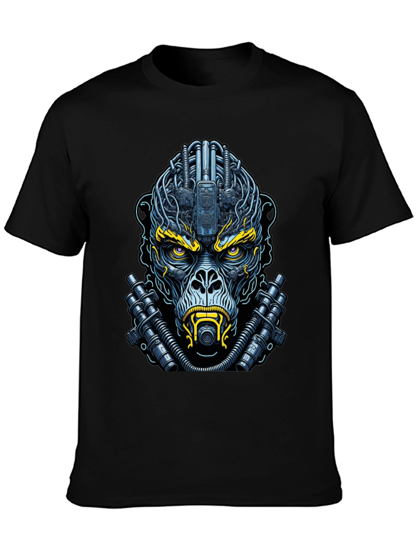 Cyberpunk Gorilla T-Shirt - Futuristic Ape Design