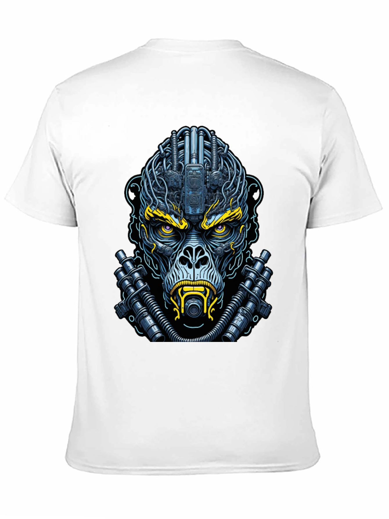 Cyberpunk Gorilla T-Shirt - Futuristic Ape Design