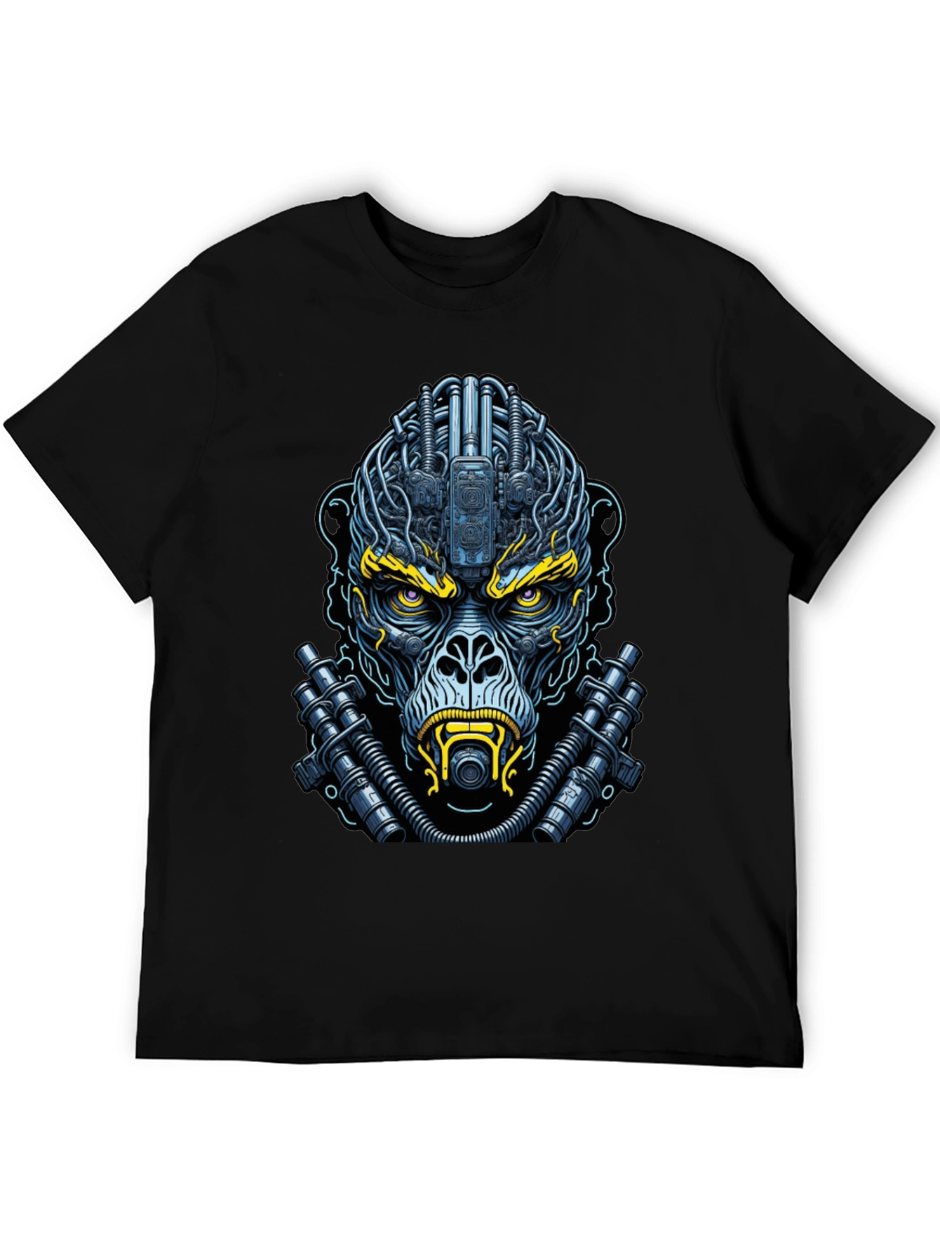 Cyberpunk Gorilla T-Shirt - Futuristic Ape Design