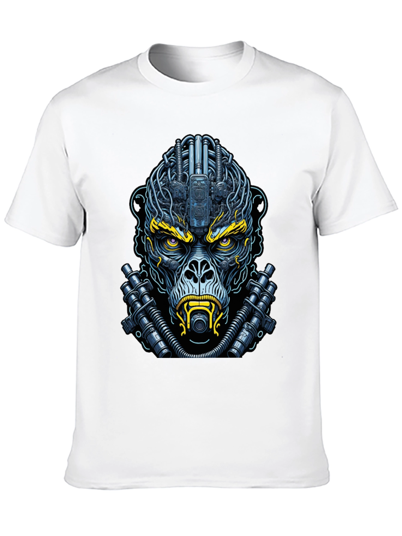Cyberpunk Gorilla T-Shirt - Futuristic Ape Design