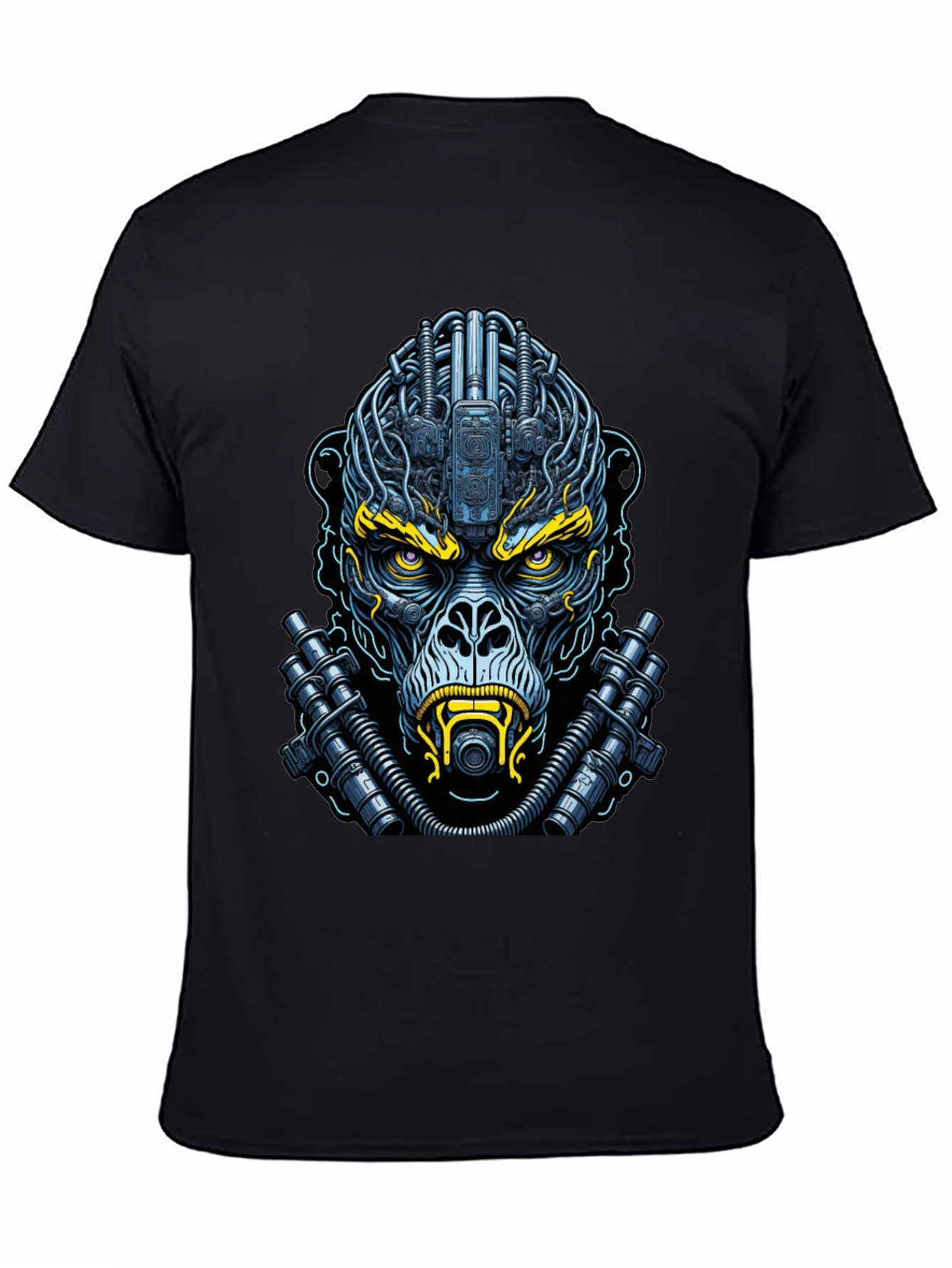 Cyberpunk Gorilla T-Shirt - Futuristic Ape Design