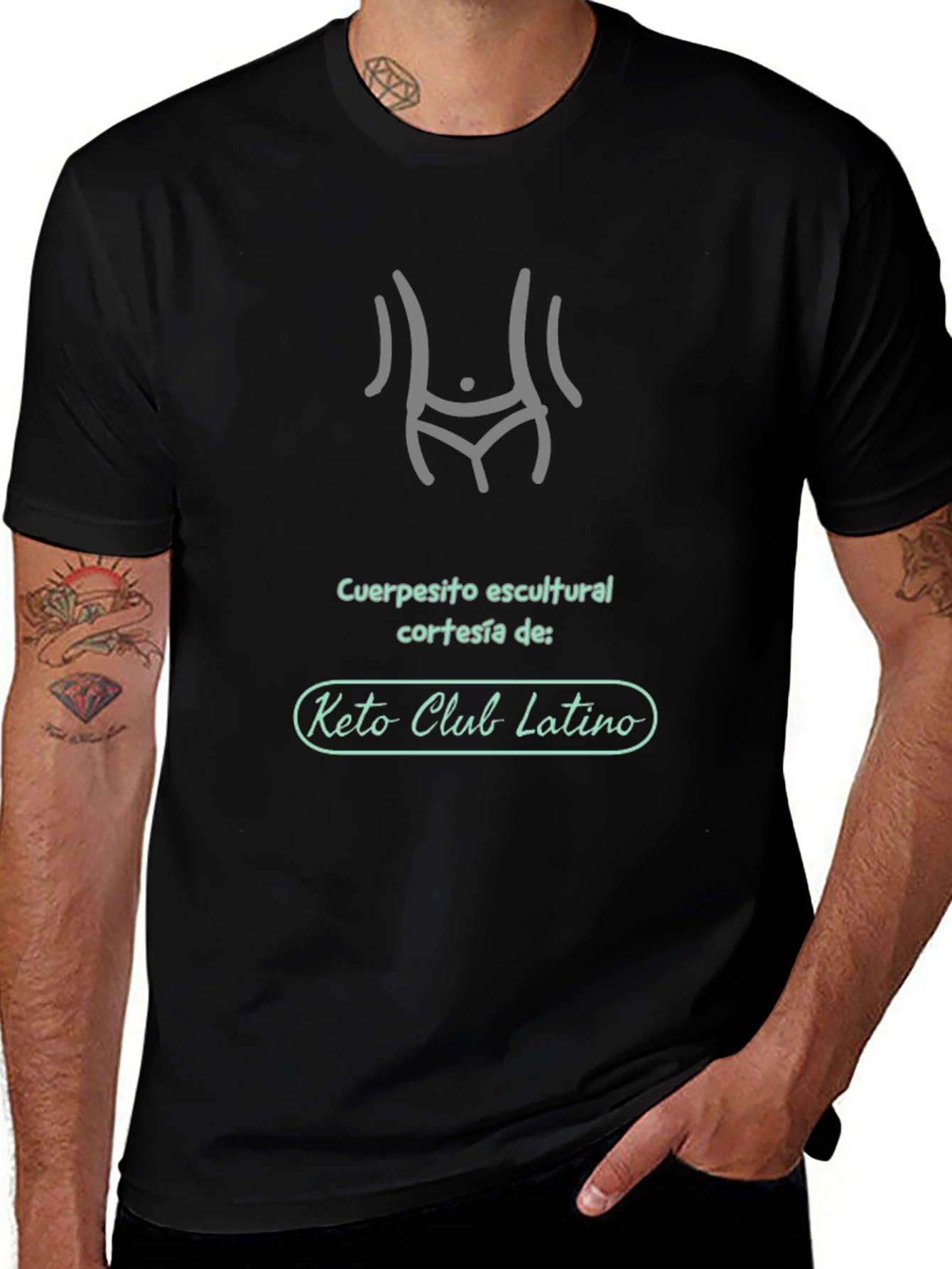 Keto Club Latino Sculpted Body T-Shirt