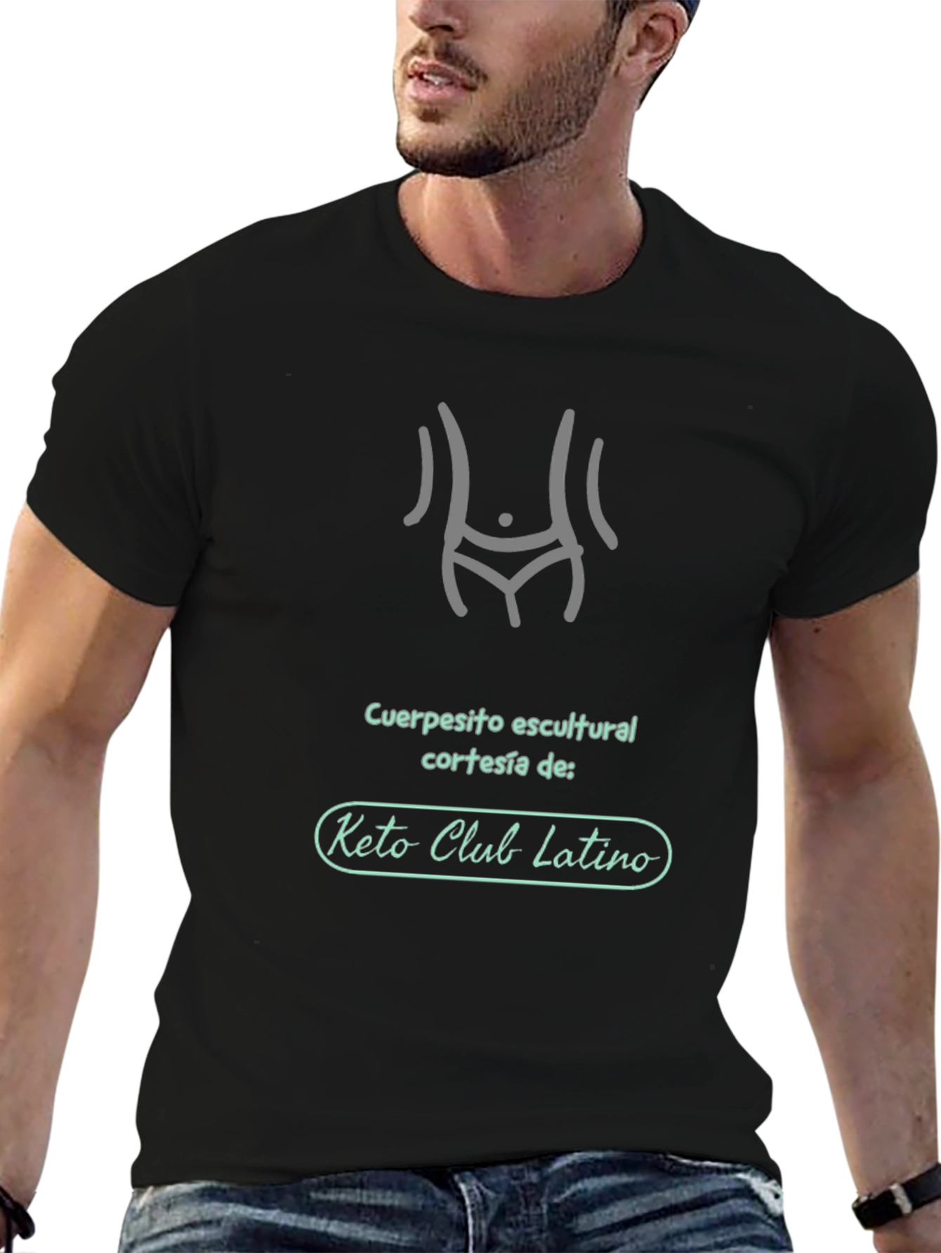 Keto Club Latino Sculpted Body T-Shirt