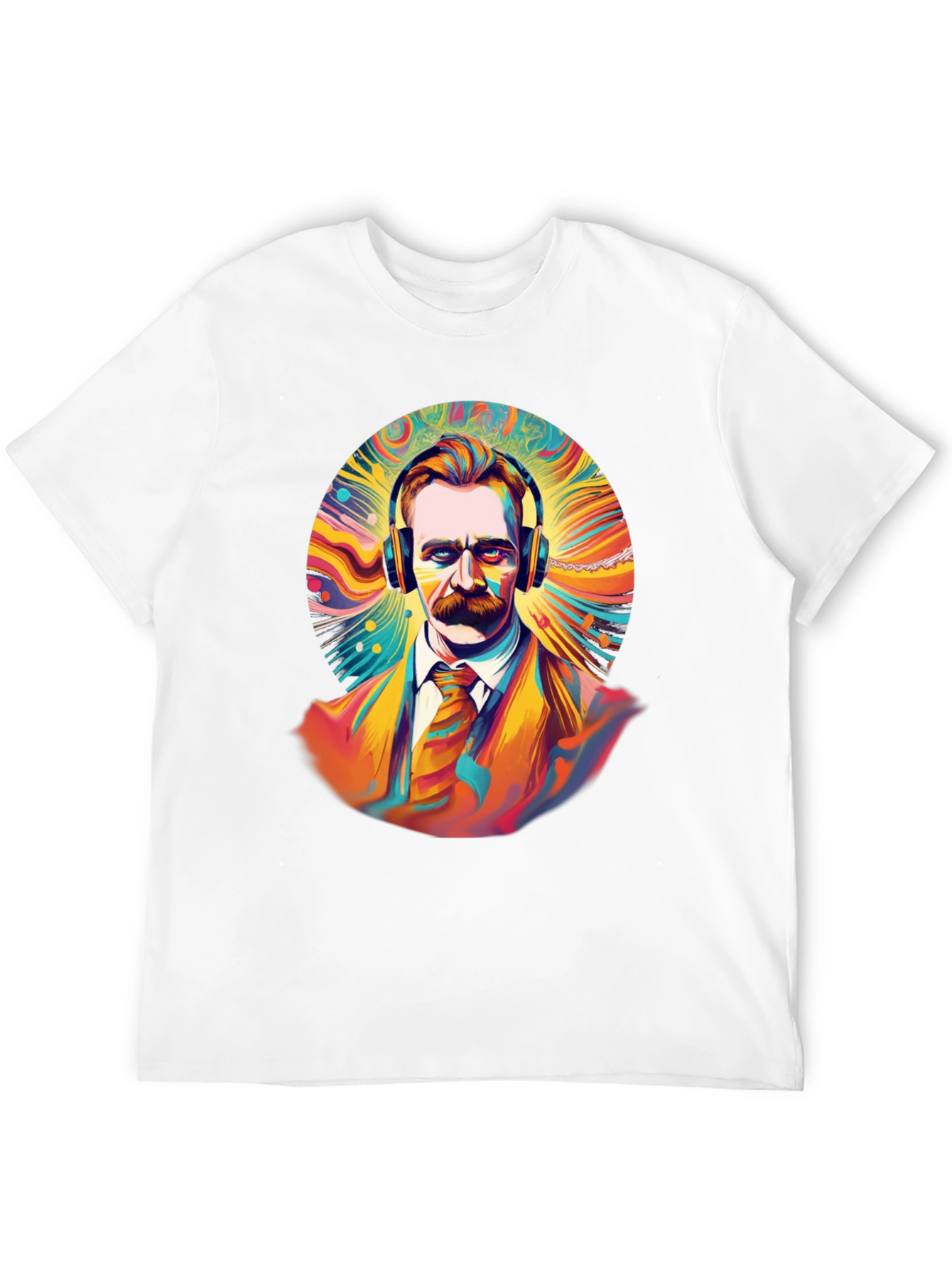 Psychedelic Nietzsche Graphic Tee - Unique Music Lover Shirt