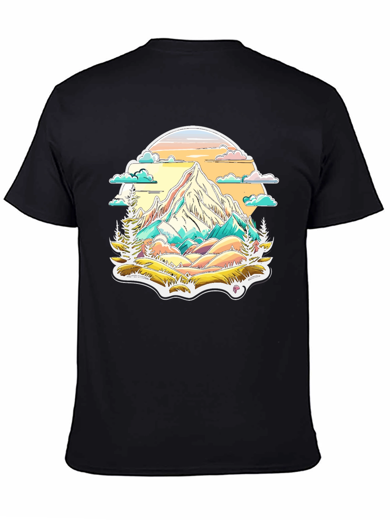 Mountain Scene Graphic Tee - Nature Lovers T-Shirt