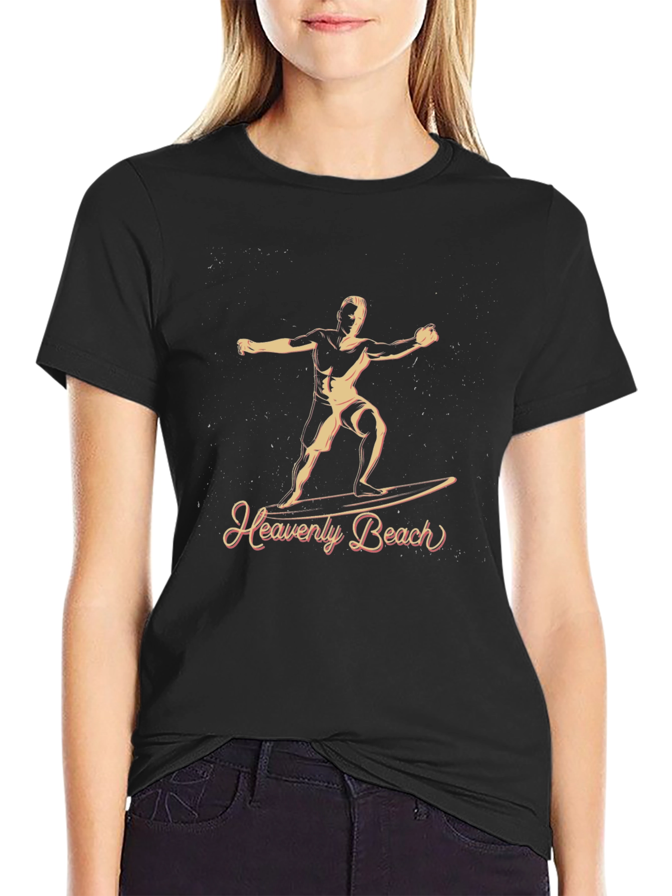 Heavenly Beach Surfer Graphic Tee