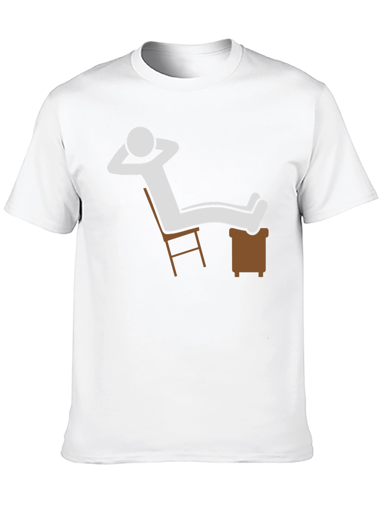 Relaxed Stick Figure Graphic Tee - Black