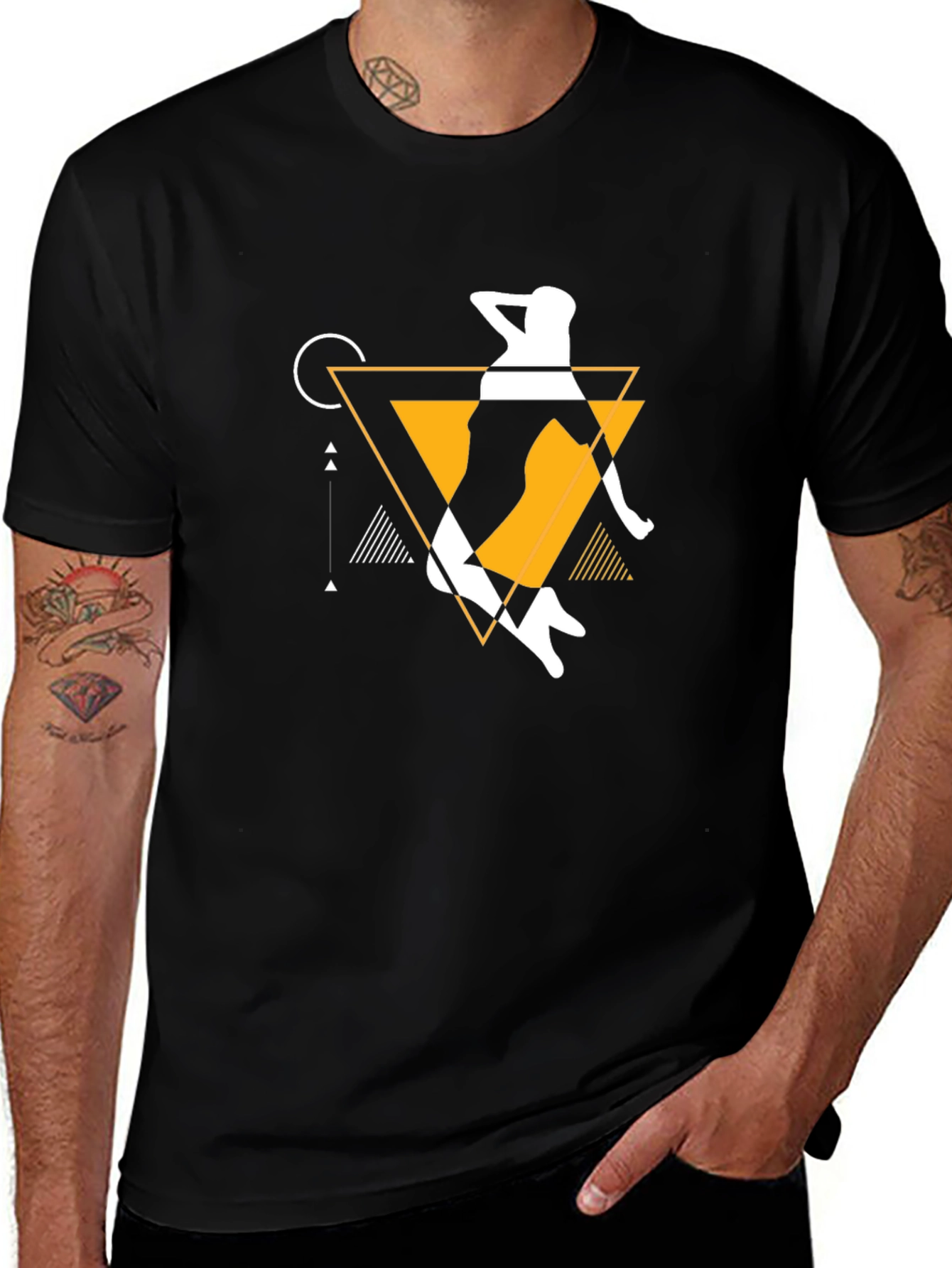 Geometric Dancer Graphic T-Shirt