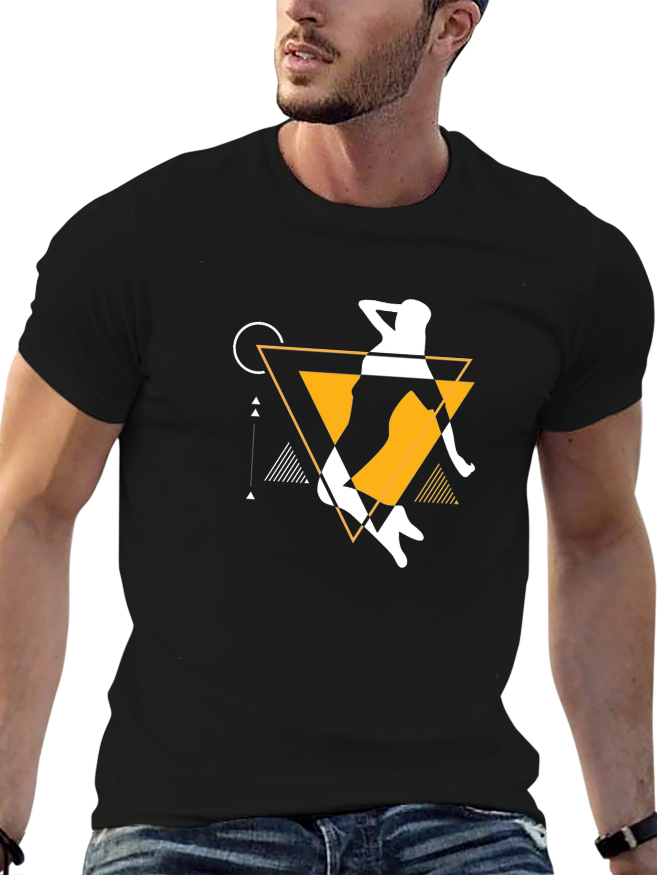 Geometric Dancer Graphic T-Shirt