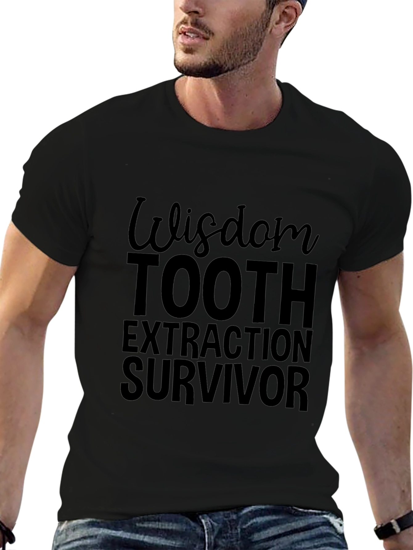 Wisdom Tooth Extraction Survivor Black T-Shirt