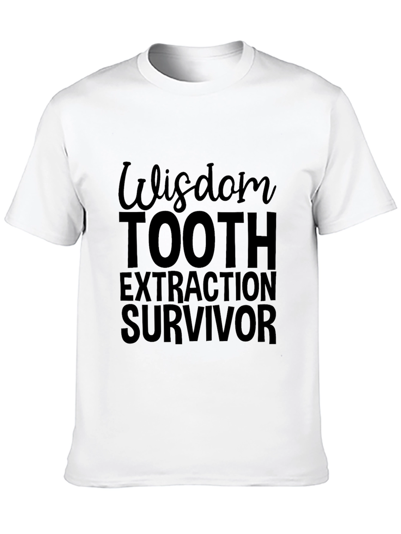 Wisdom Tooth Extraction Survivor Black T-Shirt