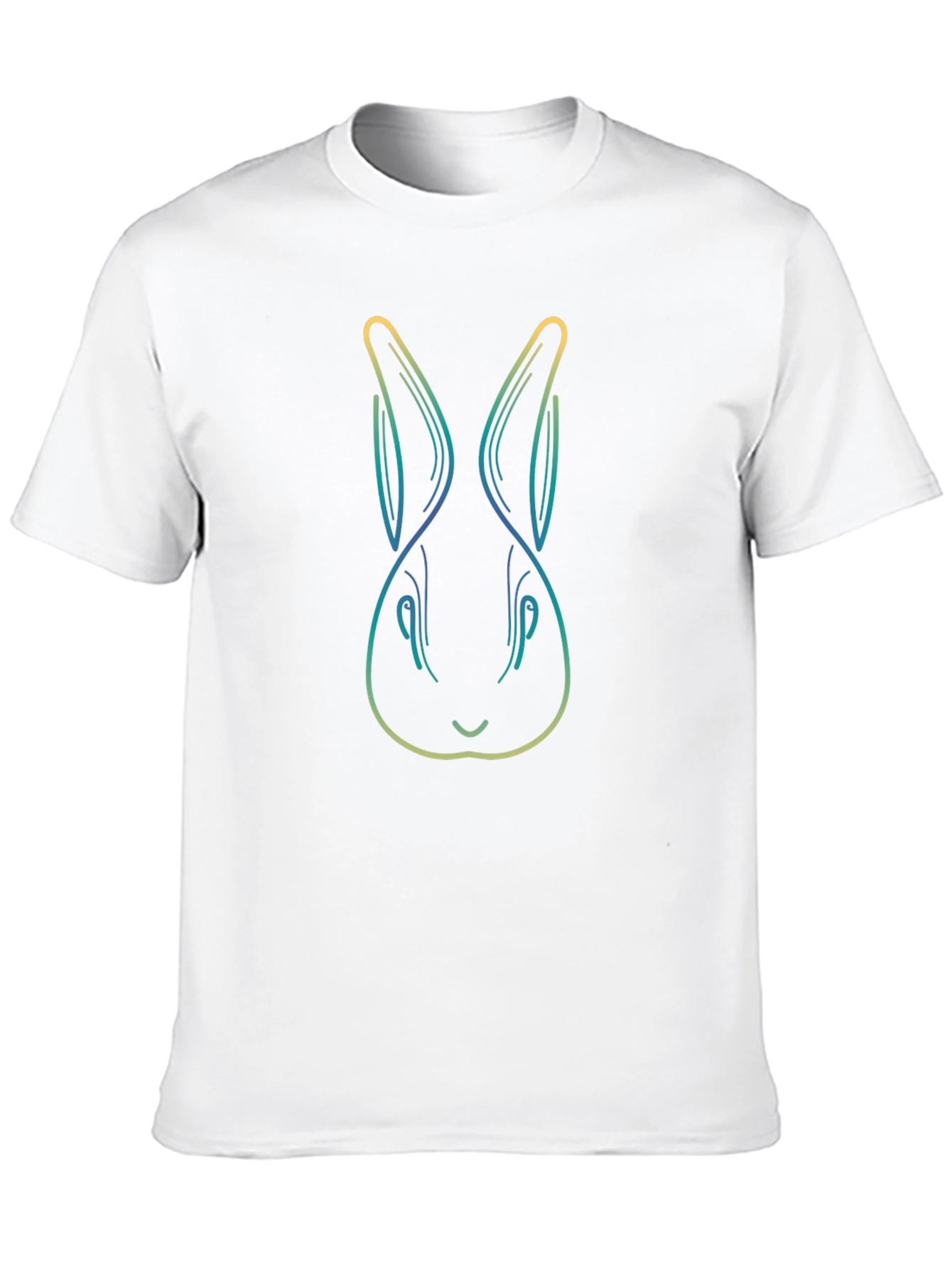 Line Art Rabbit Tee - Modern Graphic T-Shirt