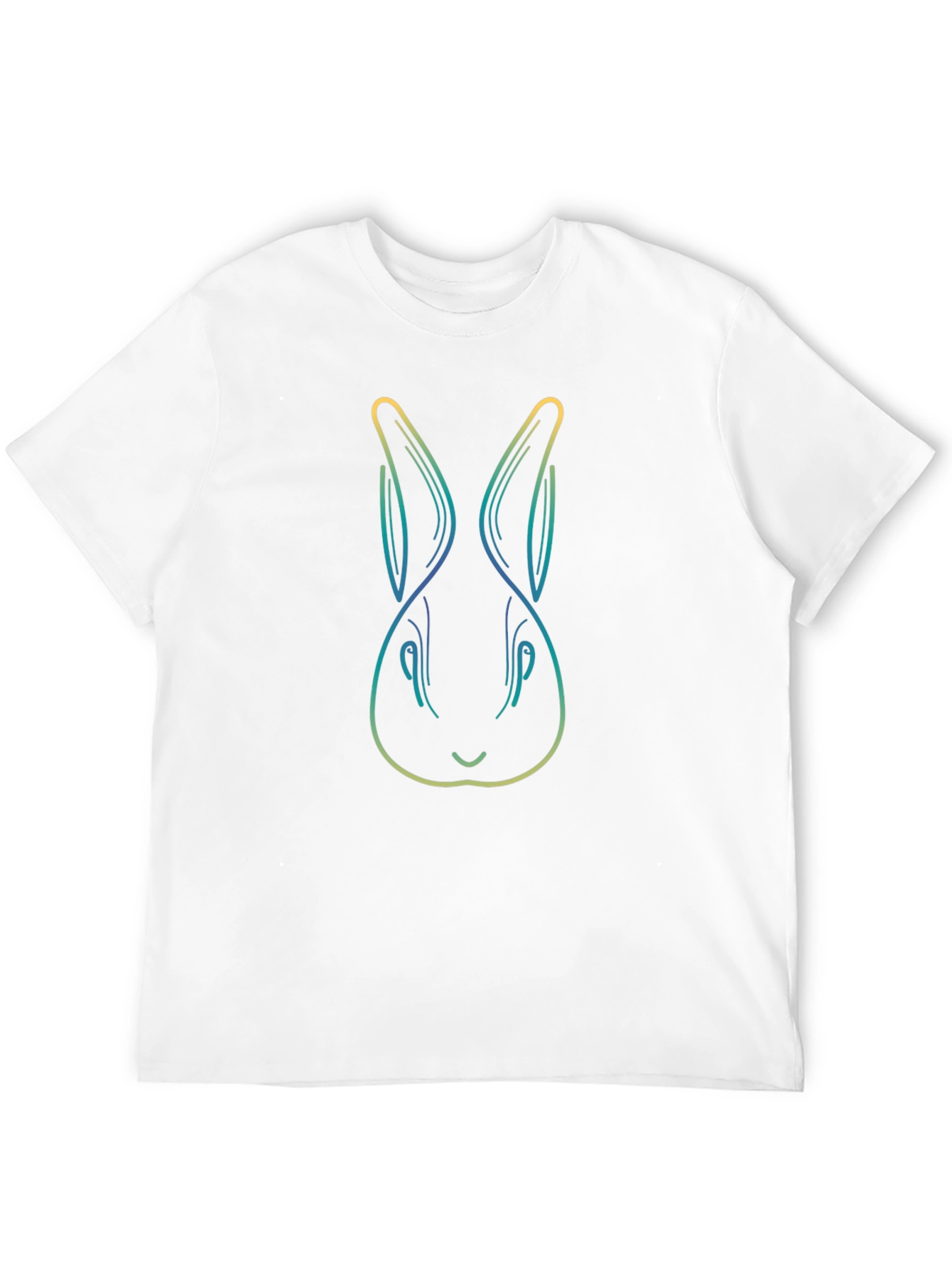 Line Art Rabbit Tee - Modern Graphic T-Shirt