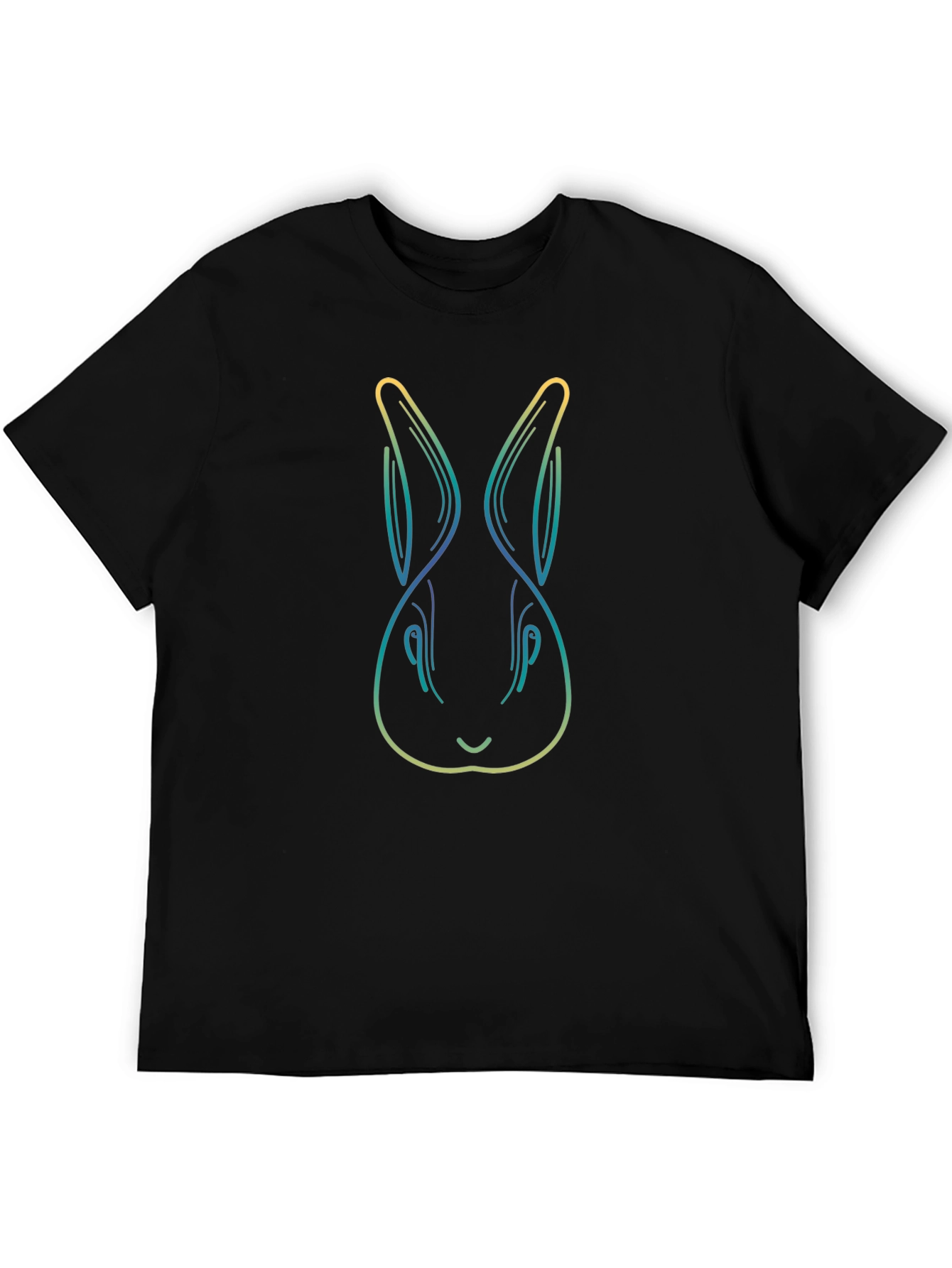Line Art Rabbit Tee - Modern Graphic T-Shirt