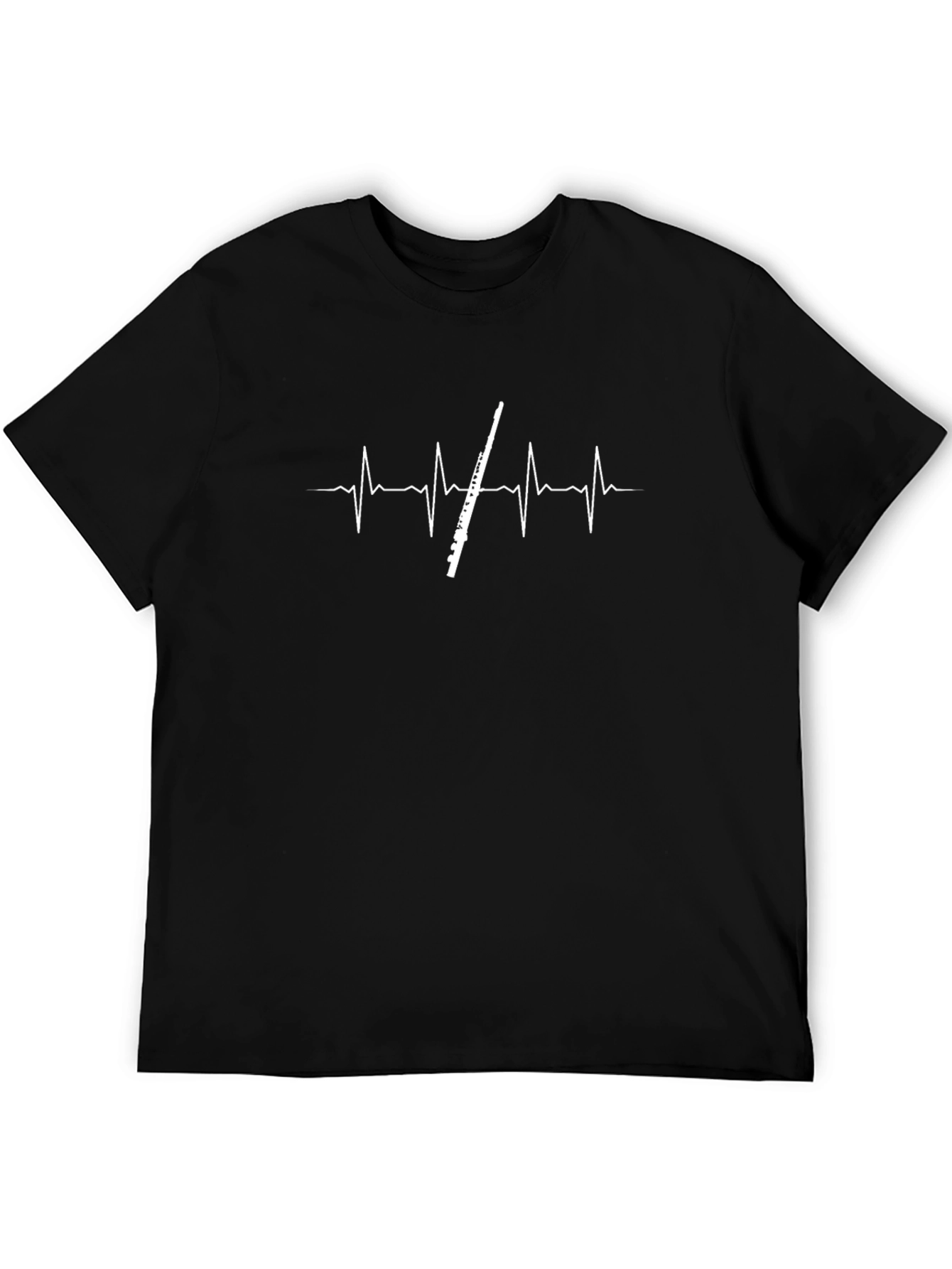 Flute Heartbeat T-Shirt - Music Lover Tee