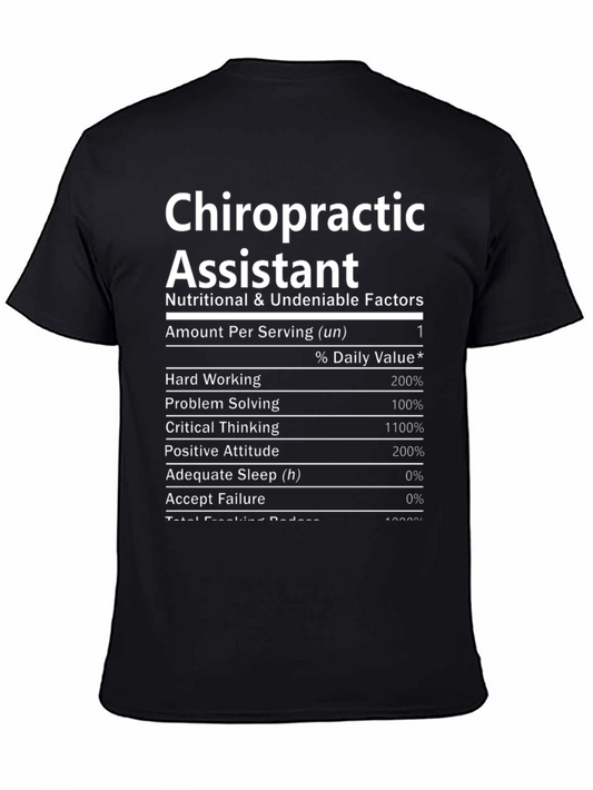 Chiropractic Assistant Nutritional Facts T-Shirt