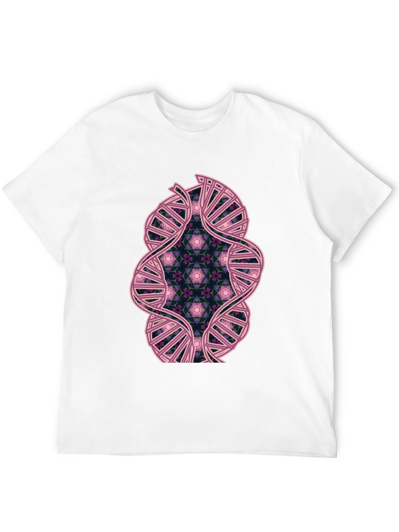 DNA Floral Graphic Tee - Stylish Science Shirt