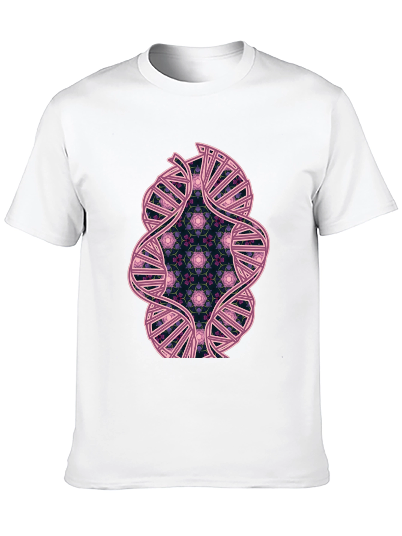 DNA Floral Graphic Tee - Stylish Science Shirt