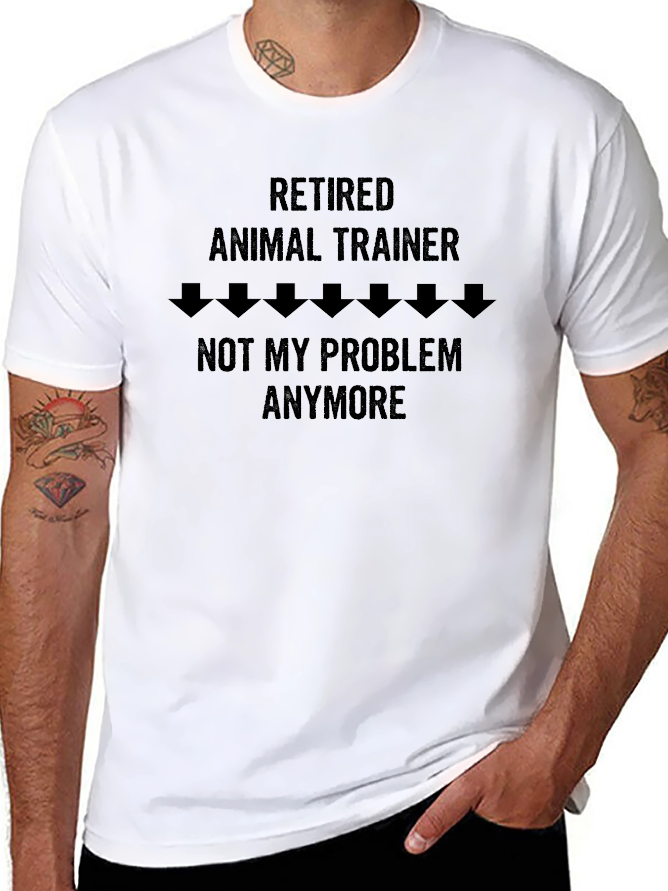 Retired Animal Trainer Funny Graphic T-Shirt