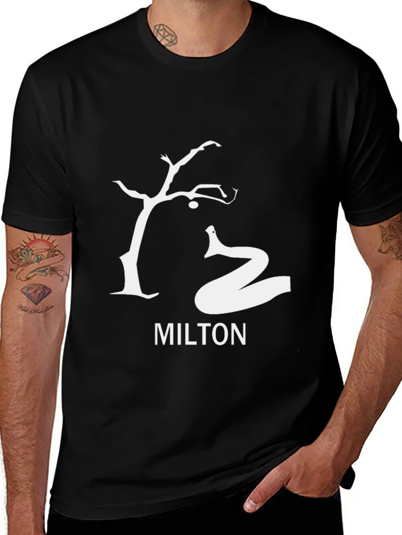 Milton Tree & Snake Graphic T-Shirt