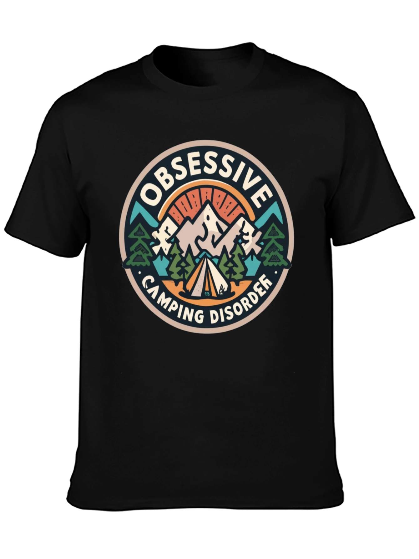 Obsessive Camping Disorder Black T-Shirt