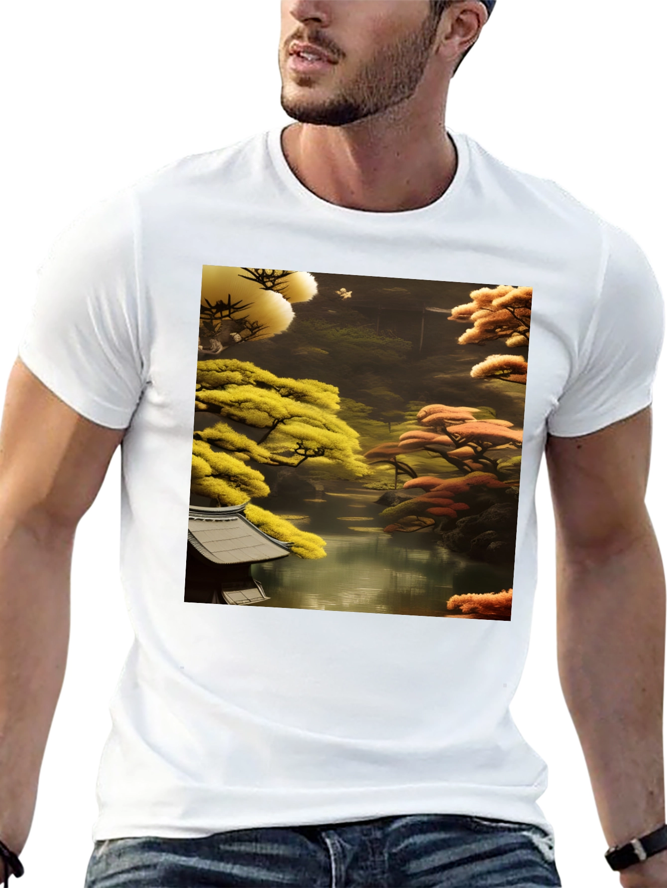 Japanese Garden Art Print T-Shirt