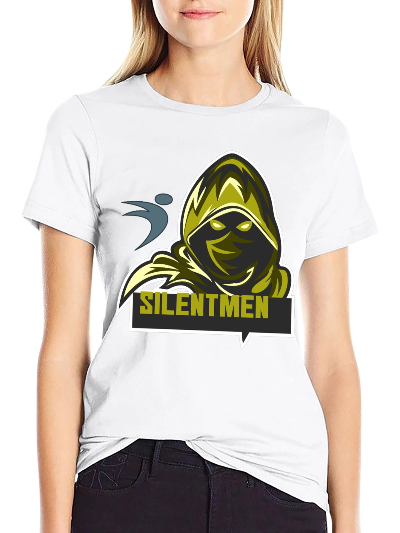 Silentmen Graphic Black T-Shirt - Gamer Style
