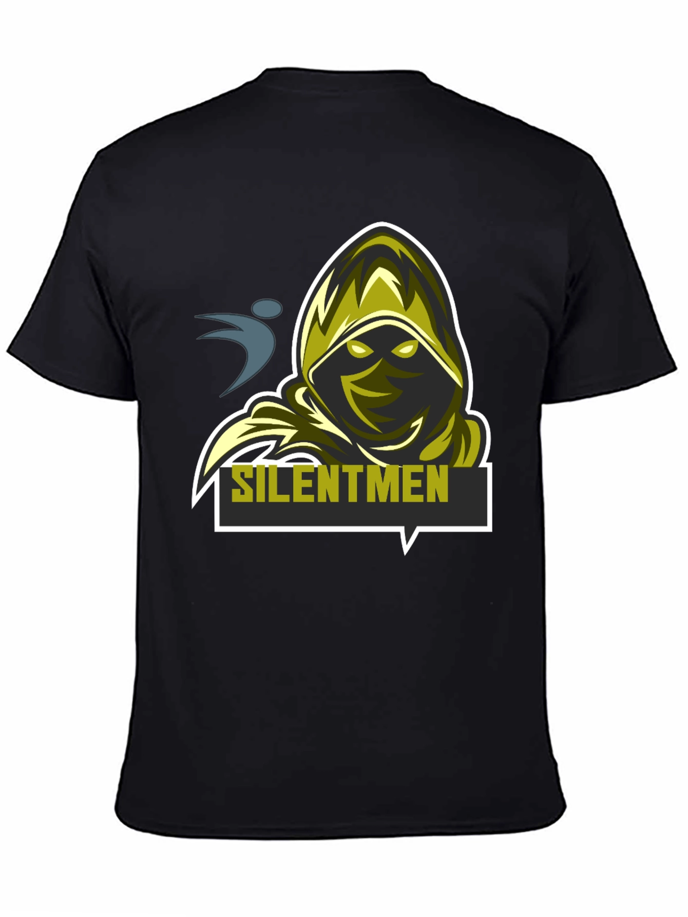 Silentmen Graphic Black T-Shirt - Gamer Style