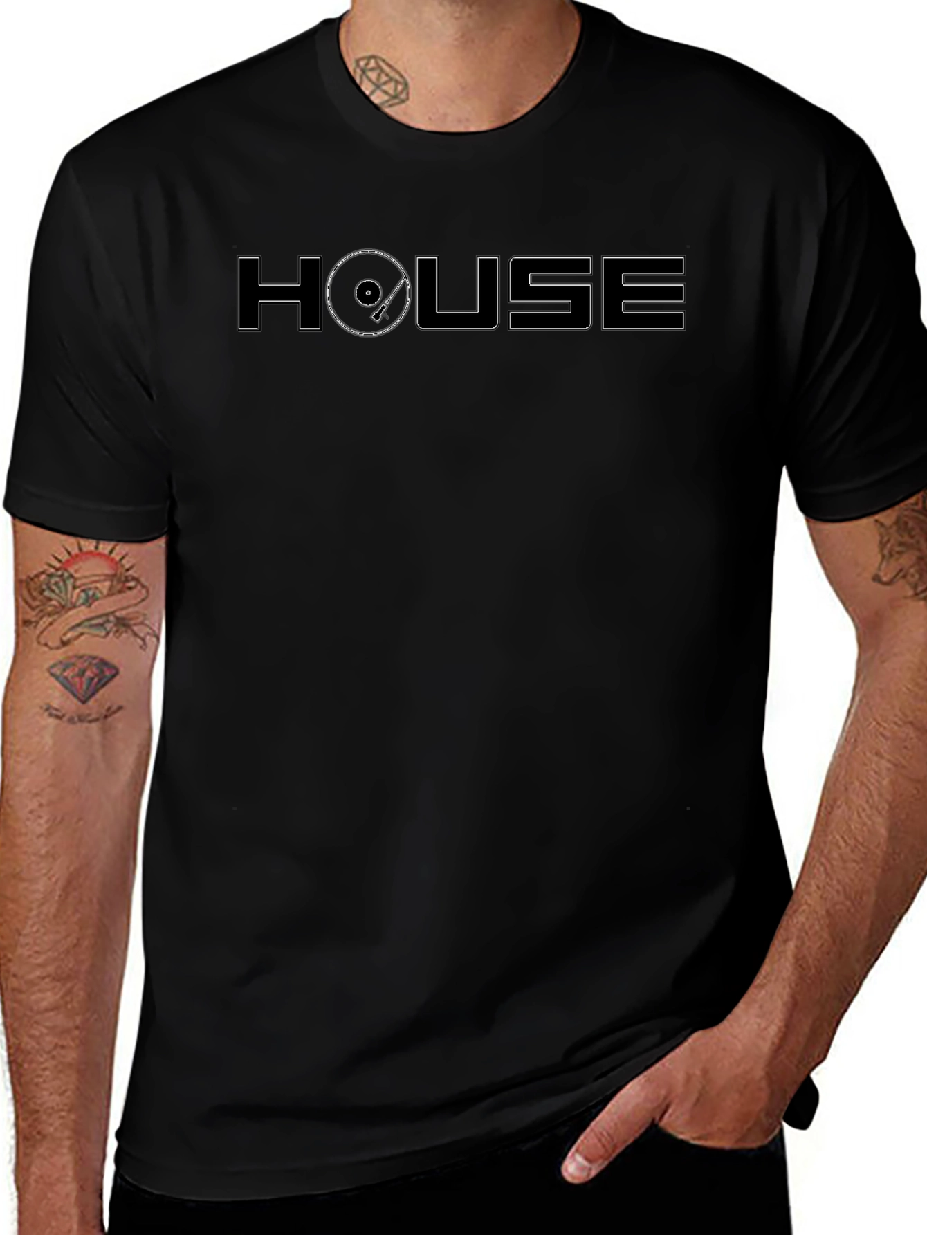 House Music T-Shirt - DJ Turntable Design