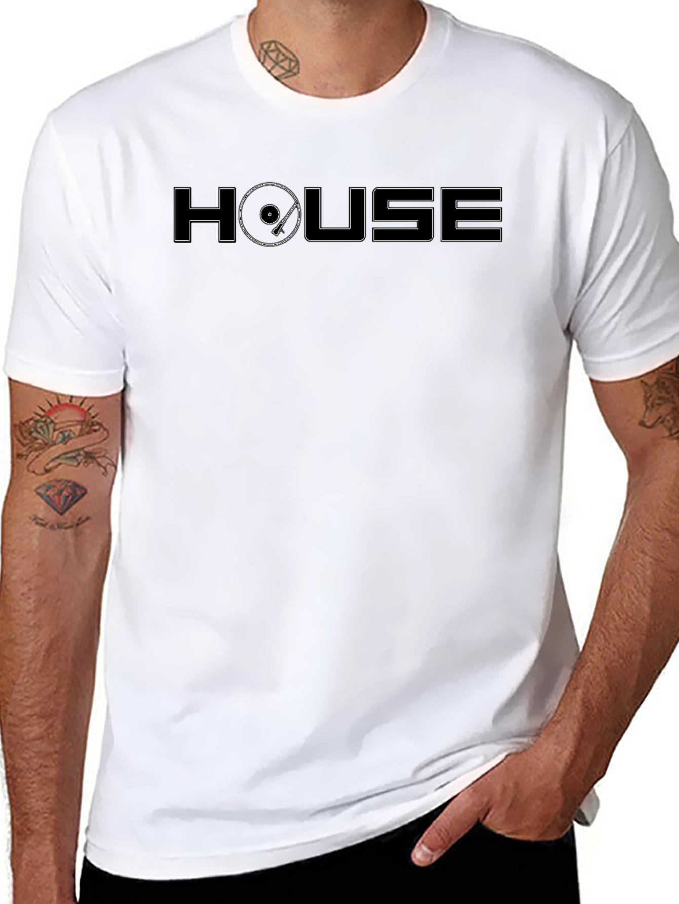 House Music T-Shirt - DJ Turntable Design