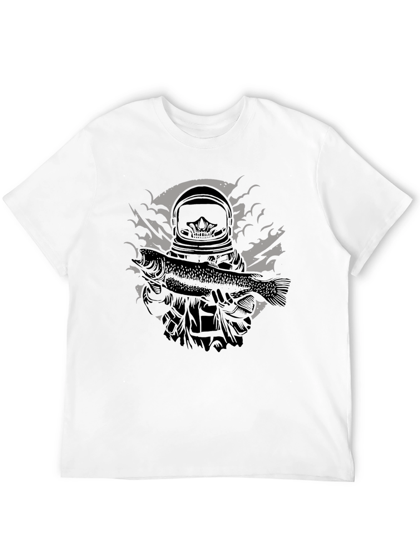 Astronaut Fisherman Graphic Tee