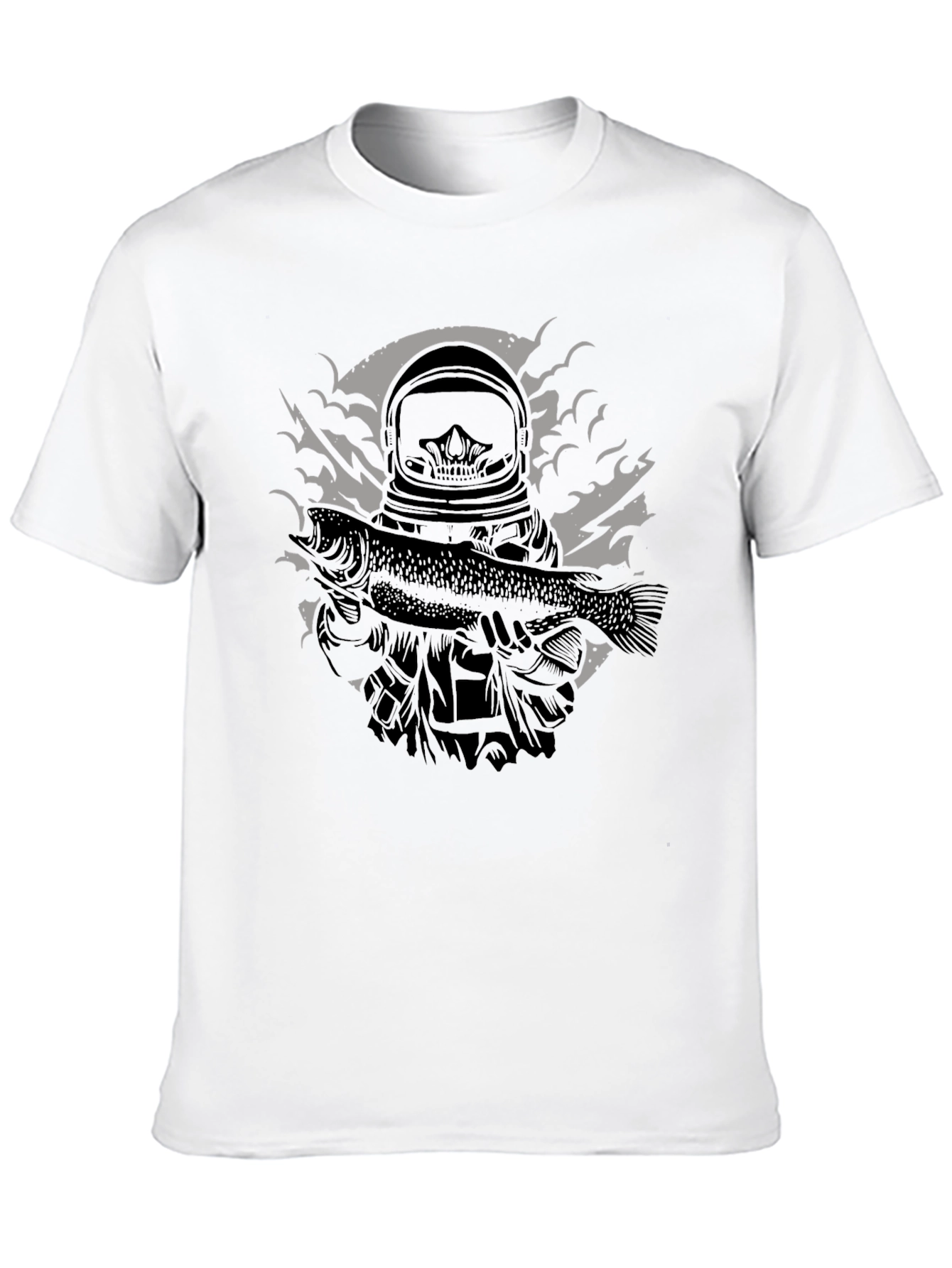 Astronaut Fisherman Graphic Tee