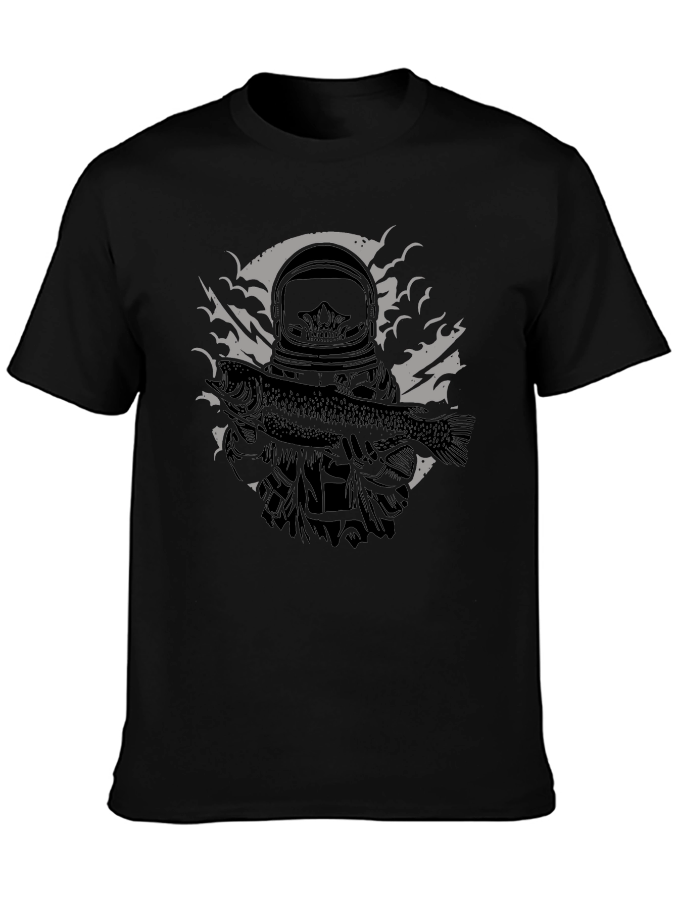 Astronaut Fisherman Graphic Tee