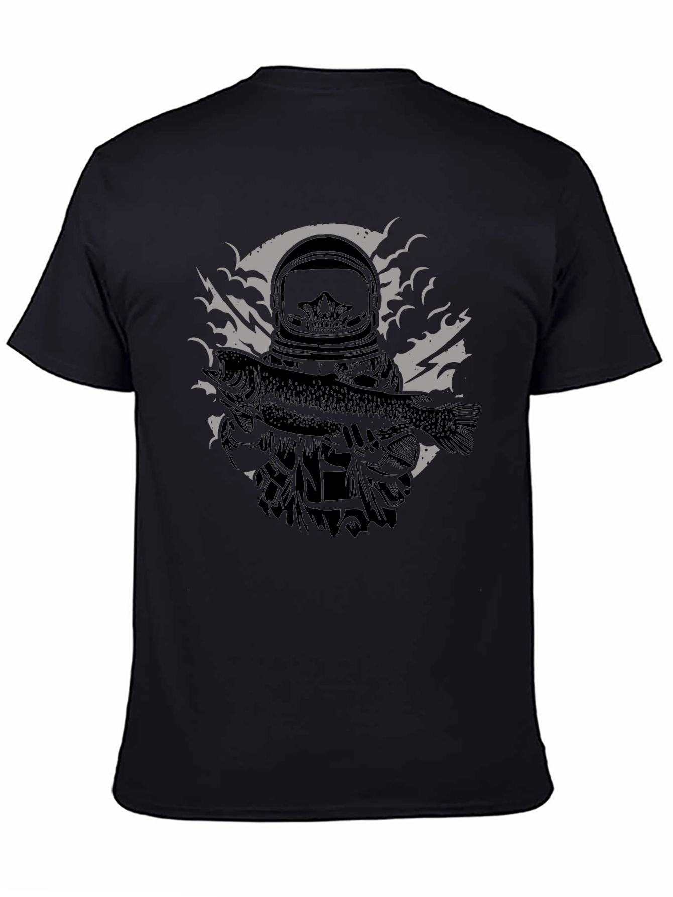 Astronaut Fisherman Graphic Tee