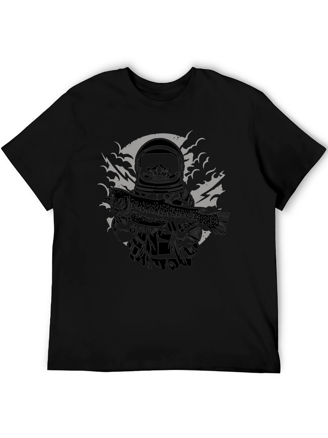 Astronaut Fisherman Graphic Tee